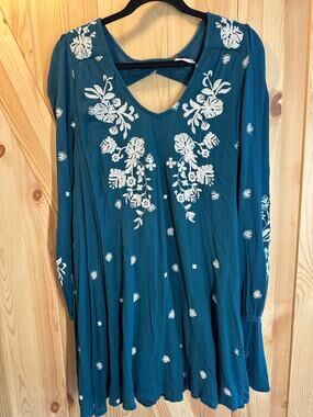 Free People Sweet Tennessee Floral Embroidered Open Back - Size M